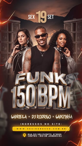 FLYER FUNK 150BPM STORY PSD EDITÁVEL