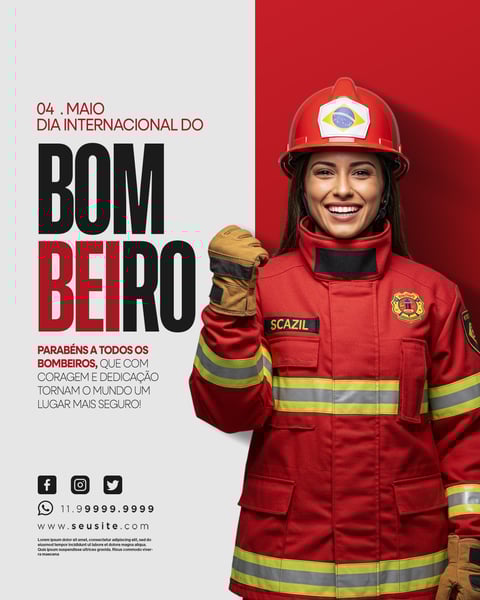 SOCIAL MEDIA 4 DE MAIO DIA INTERNACIONAL DO BOMBEIRO