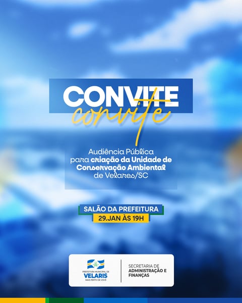 PREFEITURA AVISO CONVITE INFORME COMUNICADO SOCIAL MEDIA PSD EDITÁVEL