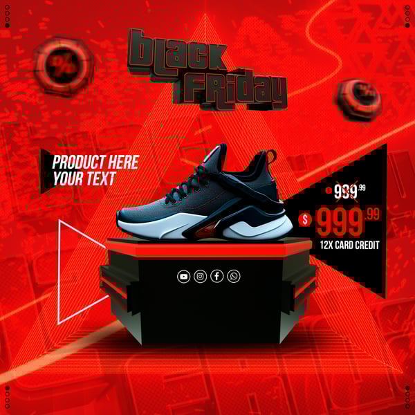 BLACK FRIDAY REDES SOCIAIS PSD EDITÁVEL