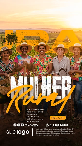 DIA INTERNACIONAL DA MULHER RURAL STORIES PSD EDITÁVEL 09