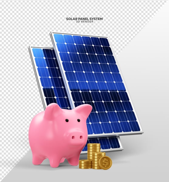 ELEMENTO 3D PAINEL SOLAR ENERGIA SOLAR PNG