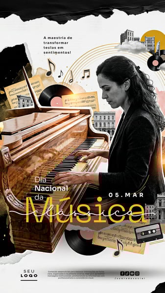 DIA NACIONAL DA MÚSICA CLÁSSICA 05 DE MARÇO STORY SOCIAL MEDIA PSD EDITÁVEL 5