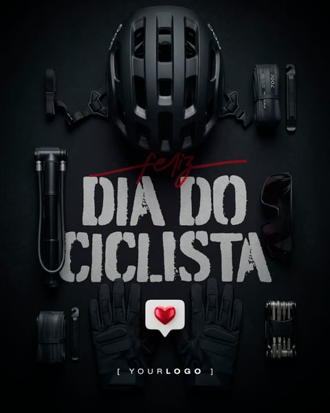FELIZ DIA DO CICLISTA SOCIAL MEDIA PSD EDITÁVEL
