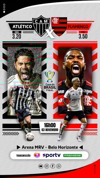 FLYER FUTEBOL ATLÉTICO MG vs FLAMENGO  COPA DO BRASIL