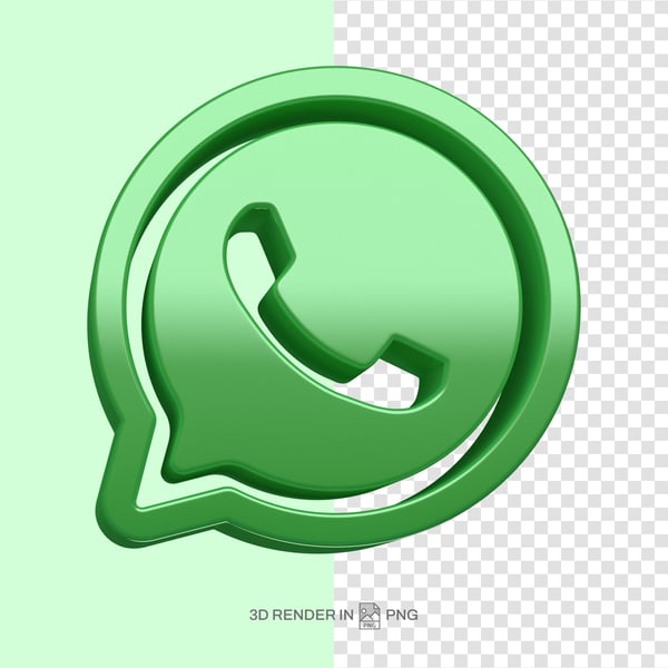 ELEMENTO 3D RENDER WHATSAPP ALTA DEFINIÇÃO