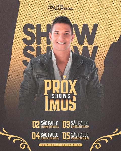 FLYER ARTISTA AGENDA DE SHOWS FEED