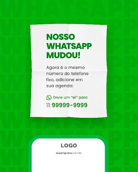 SOCIAL MEDIA ATENÇÃO PARA NOSSO WHATSAPP MUDOU