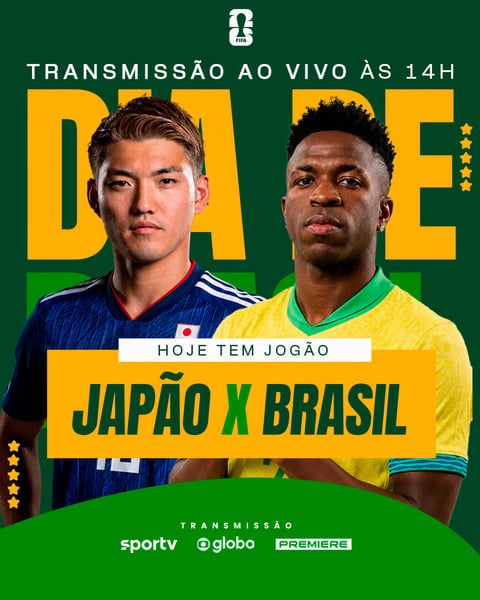 BRASIL X JAPÃO COPA DO MUNDO FLYER ESPORTIVO PSD EDITÁVEL