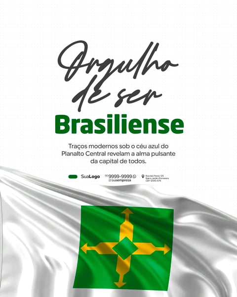 ORGULHO DE SER BRASILIENSE SOCIAL MEDIA PSD EDITÁVEL