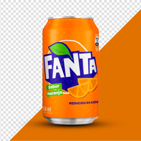 IMAGEM SEM FUNDO LATA REFRIGERANTE FANTA LARANJA