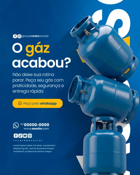DISTRIBUIDORA DE GÁS SOCIAL MEDIA PSD EDITÁVEL 1