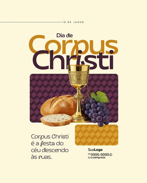 SOCIAL MEDIA DIA DE CORPUS CHRISTI 19 DE JUNHO