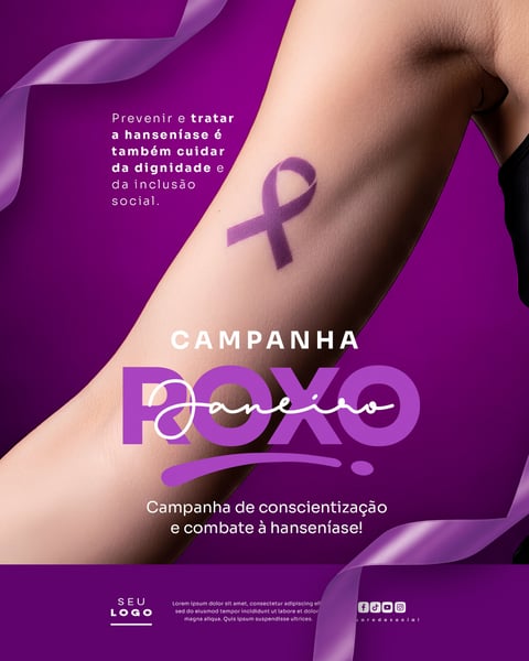 JANEIRO ROXO CAMPANHA DE COMBATE E PREVENÇÃO À HANSENÍASE SOCIAL MEDIA PSD EDITÁVEL 4