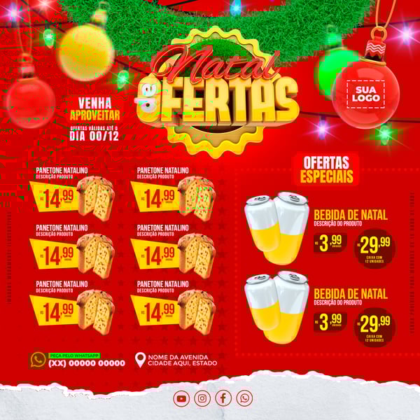 ENCARTE NATAL DE OFERTAS REDES SOCIAIS EDITÁVEL