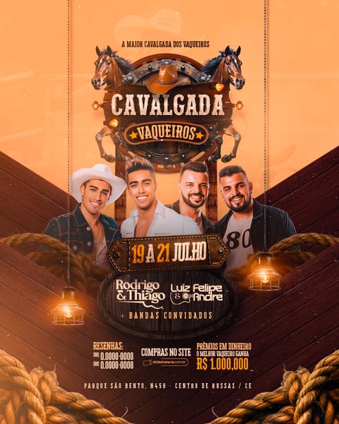 FLYER EVENTO CAVALGADA PSD EDITÁVEL