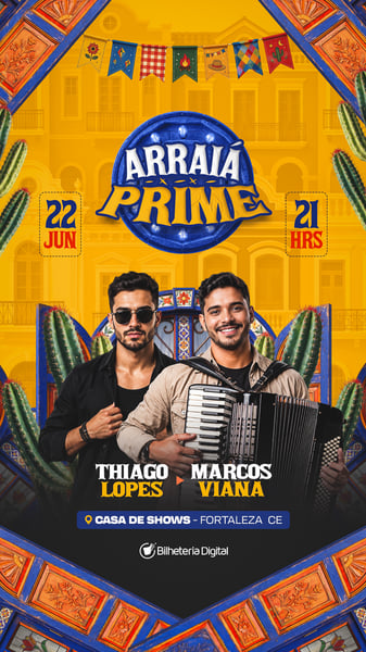 28 FLYER FESTA SÃO JOÃO ARRAIA PRIME FEED PSD EDITÁVEL