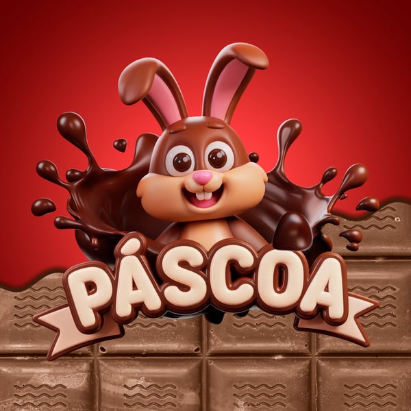 BAM ELEMENTO 3D OARA COMPOSIÇÃO DE ARTES DE PÁSCOA MODELO 09