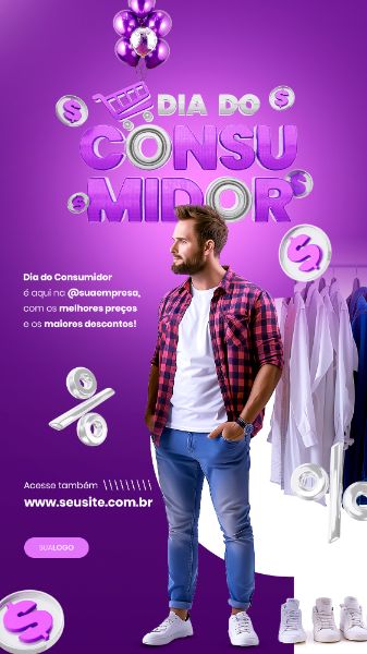 DIA DO CONSUMIDOR VESTUÁRIO OFERTA PROMOÇÃO STORY
