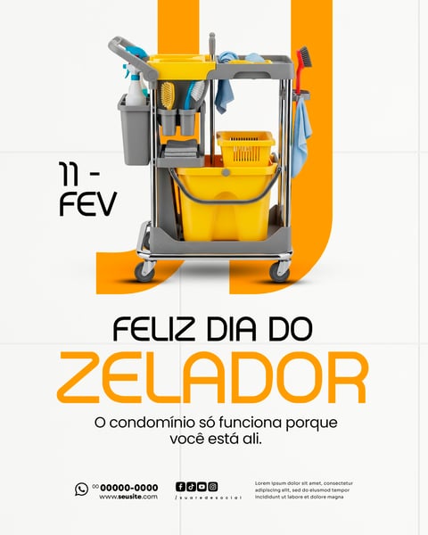 DIA DO ZELADOR 11 DE FEVEREIRO SOCIAL MEDIA PSD EDITÁVEL 6