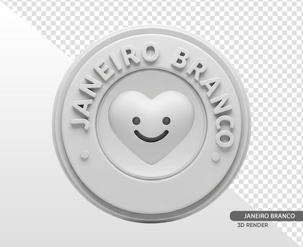SELO 3D JANEIRO BRANCO MODELO 02