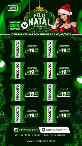 STORY | TABLÓIDE | FOLHETO | FELIZ NATAL | PSD EDITÁVEL