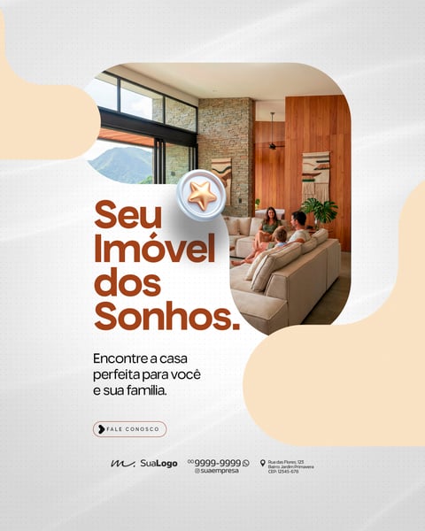 Corretora de Imóveis IMOBILIÁRIO VENDA DE CASAS SOCIAL MEDIA PSD EDITÁVEL 2