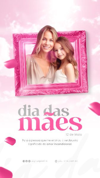 TEMPLATE FELIZ DIA DAS MÃES POST INSTAGRAM STORIES