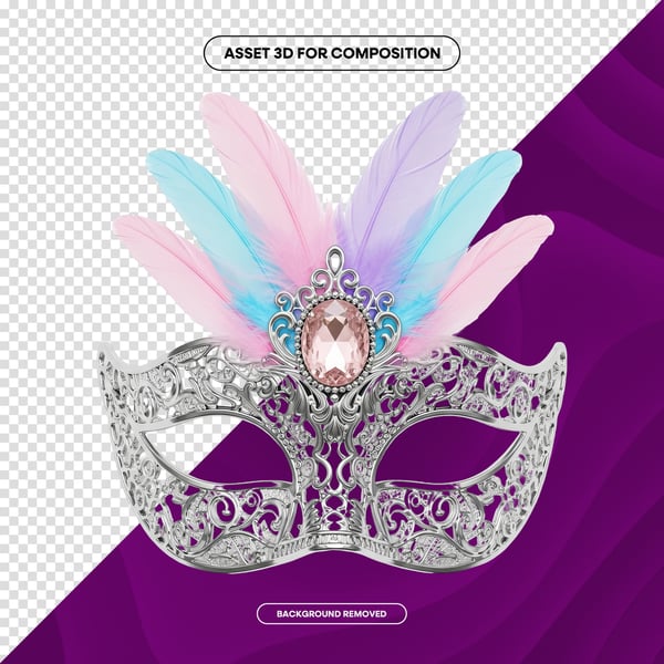MÁSCARA DE CARNAVAL FESTA BRASIL PNG COMPOSIÇÃO 73 EDITADO