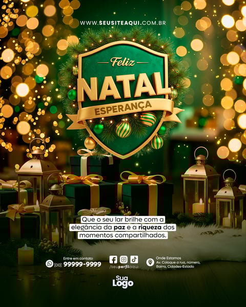 FEED FELIZ NATAL BOAS FESTAS DEZEMBRO SOCIAL MEDIA PSD EDITÁVEL 2
