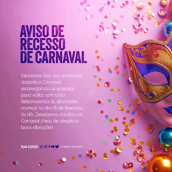 SOCIAL MEDIA - COMUNICADO DE CARNAVAL