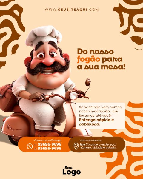 FEED VERTICAL - CASA DE MASSAS | RESTAURANTE | PSD EDITÁVEL