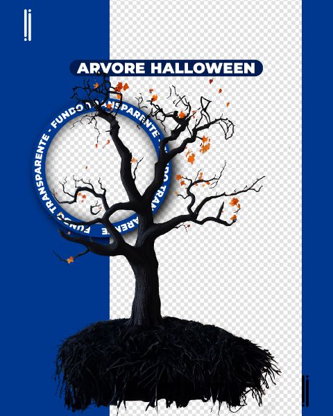 ÁRVORE HALLOWEEN | IMAGEM SEM FUNDO | ELEMENTO 3D | PNG