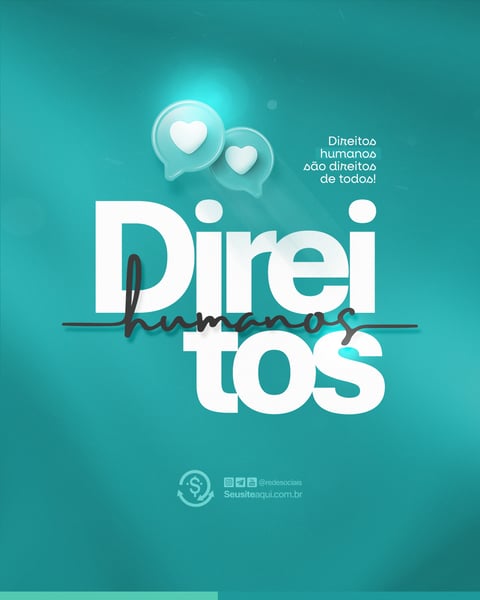 DIA INTERNACIONAL DOS DIREITOS HUMANOS 10 DE DEZEMBRO SOCIAL MEDIA PSD EDITÁVEL