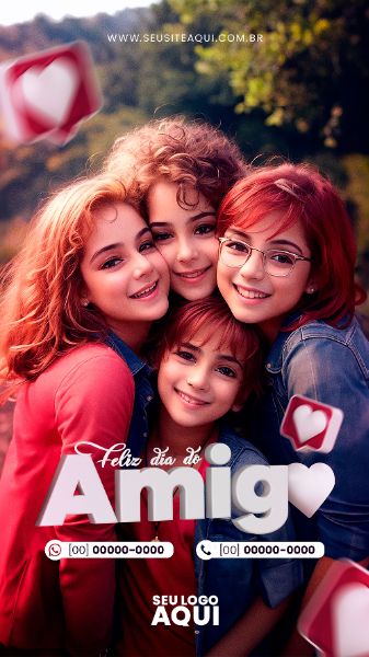 STORY - FELIZ DIA DO AMIGO | SOCIAL MEDIA | PSD EDITÁVEL