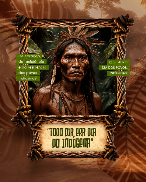 DIA DOS POVOS INDÍGENAS - DIA DO ÍNDIO - SOCIAL MEDIA