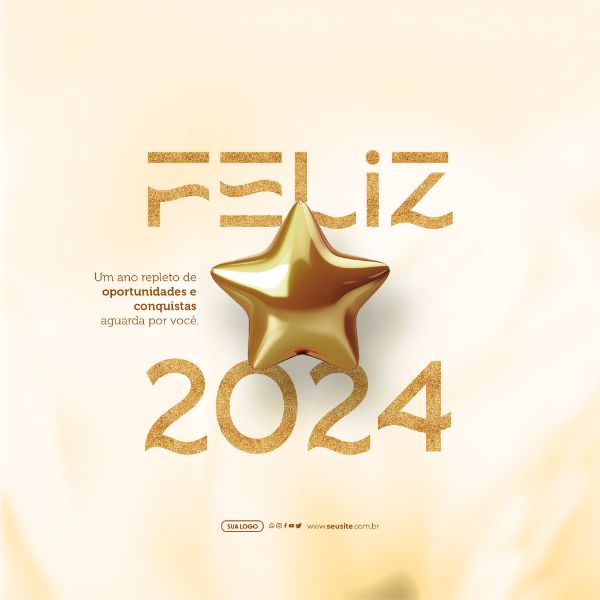 SOCIAL MEDIA - FELIZ ANO NOVO - FELIZ 2024