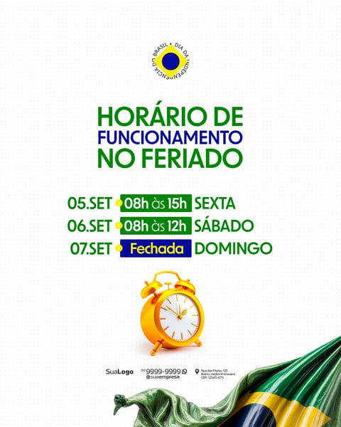 HORÁRIO DE FUNCIONAMENTO