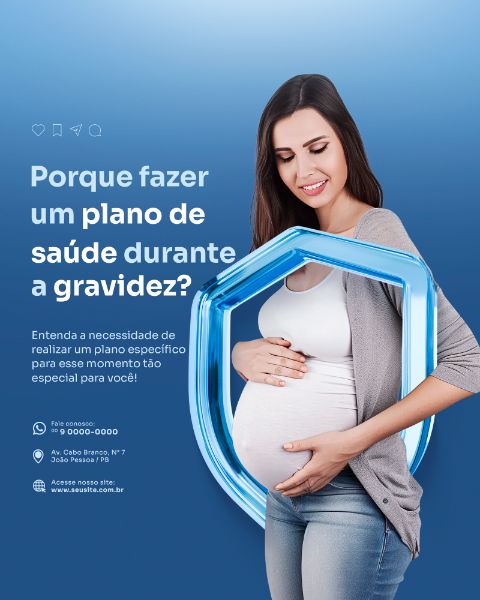 SEGURO PLANO DE SAÚDE GRAVIDEZ SOCIAL MEDIA FEED VERTICAL