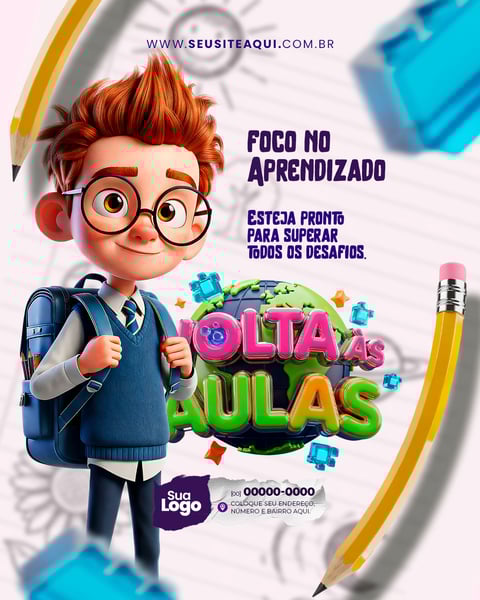 FEED ESCOLA VOLTA ÀS AULAS SOCIAL MEDIA PSD EDITÁVEL 10