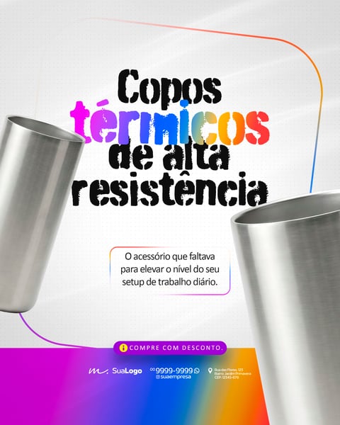 BRINDES COPOS E GARRAFAS TÉRMICAS PERSONALIZADOS SOCIAL MEDIA PSD EDITÁVEL 2