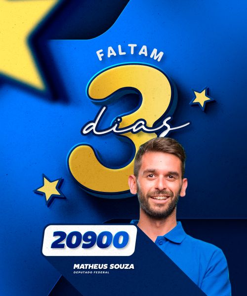 ELEIÇÕES CAMPANHA E MARKETING POLÍTICA 2024 FALTAM 3 DIAS PARA VOTAR PSD EDITÁVEL