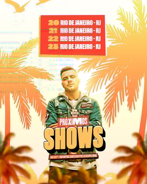 FLYER EVENTO PRÓXIMOS SHOWS AGENDA PSD FEED 110