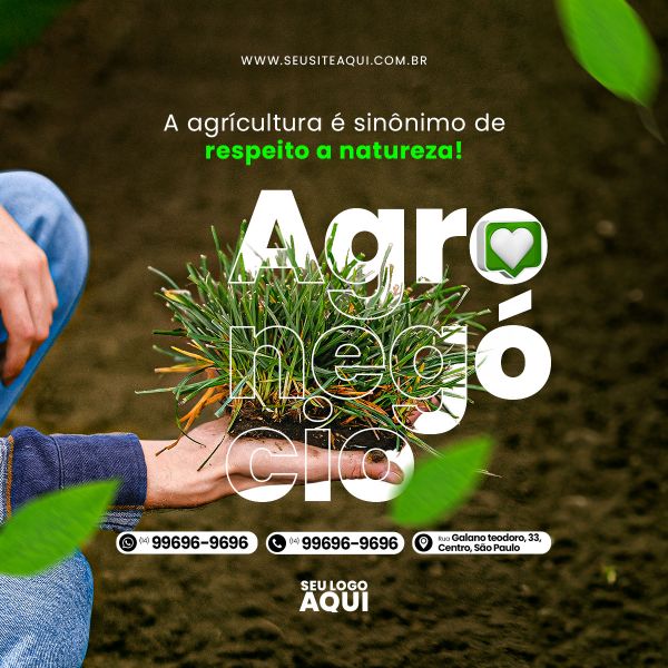AGRONEGÓCIO, AGRICULTURA, AGROPECUÁRIA - SOCIAL MEDIA | PSD EDITÁVEL