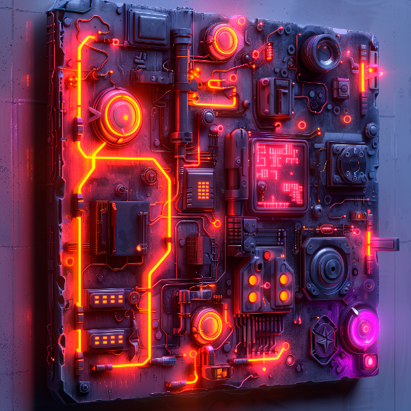 ELEMENTO 3D FUTURISTA | COM LUZES NEON | IMAGEM