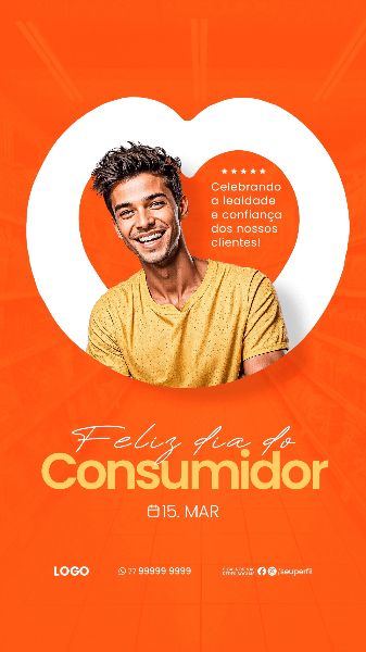 15 DE MARÇO - DIA DO CONSUMIDOR SOCIAL MEDIA LARANJA