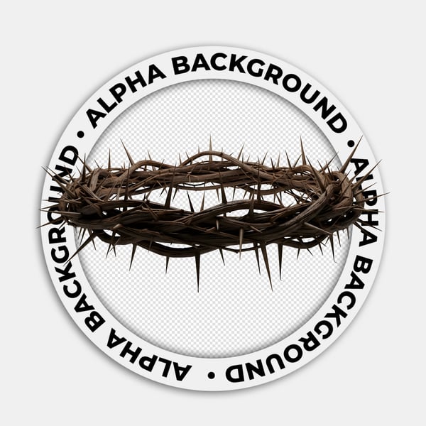 COROA DE ESPINHOS DE JESUS CRISTO EM UM FUNDO LISO ESTÚDIO 03