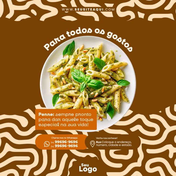 FEED QUADRADO - CASA DE MASSAS | RESTAURANTE | PSD EDITÁVEL