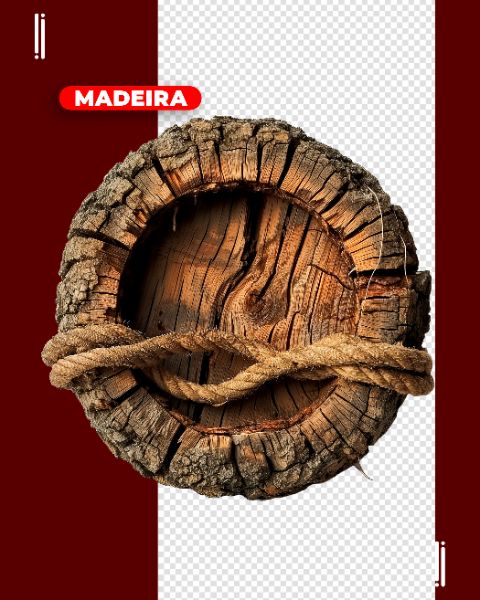 MADEIRA COM CORDA | PARA COMPOSIÇÃO | IMAGEM SEM FUNDO | PSD EDITÁVEL