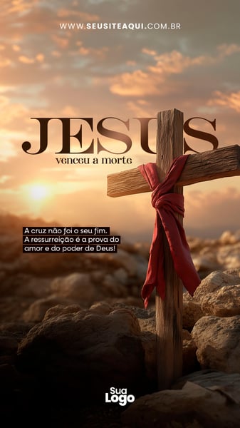 Story Feliz Páscoa, Jesus - Social Media